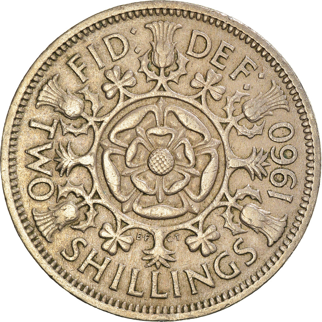 Moneta, Wielka Brytania, Florin, Two Shillings, 1960