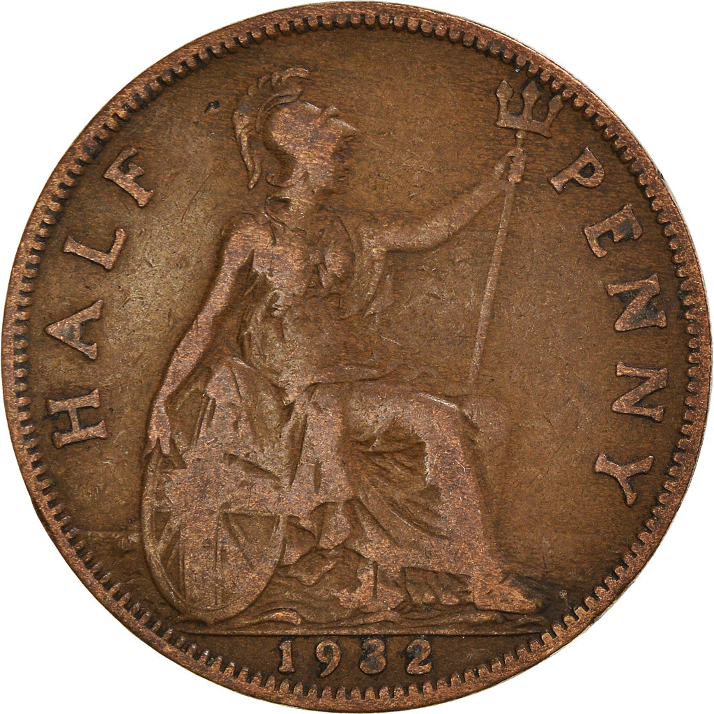 Monnaie, Grande-Bretagne, 1/2 Penny, 1932