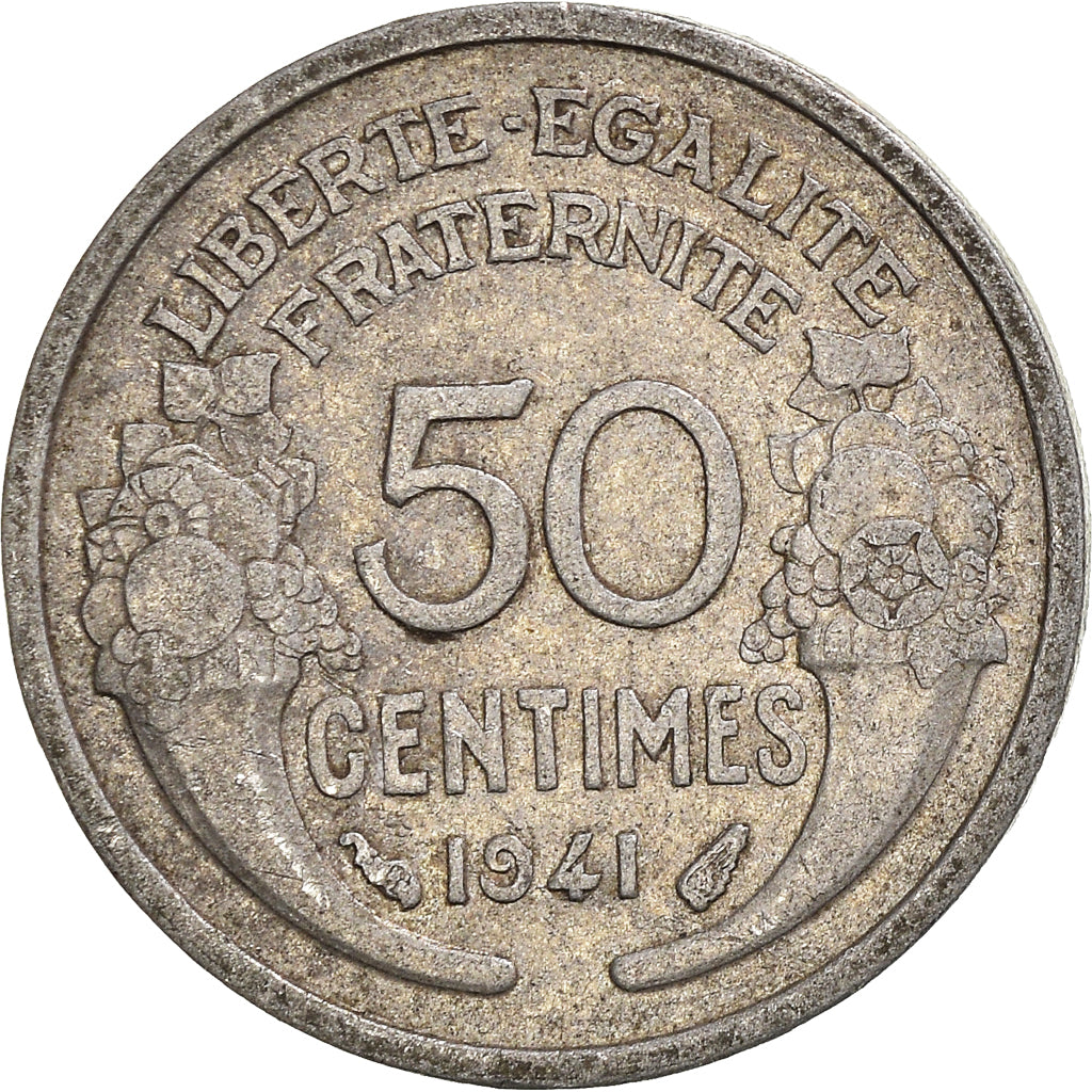 Munten, Frankrijk, 50 Centimes, 1941