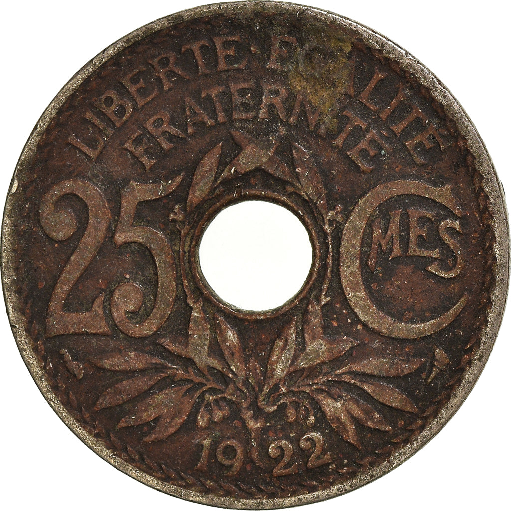 Moneta, Francia, 25 Centimes, 1922