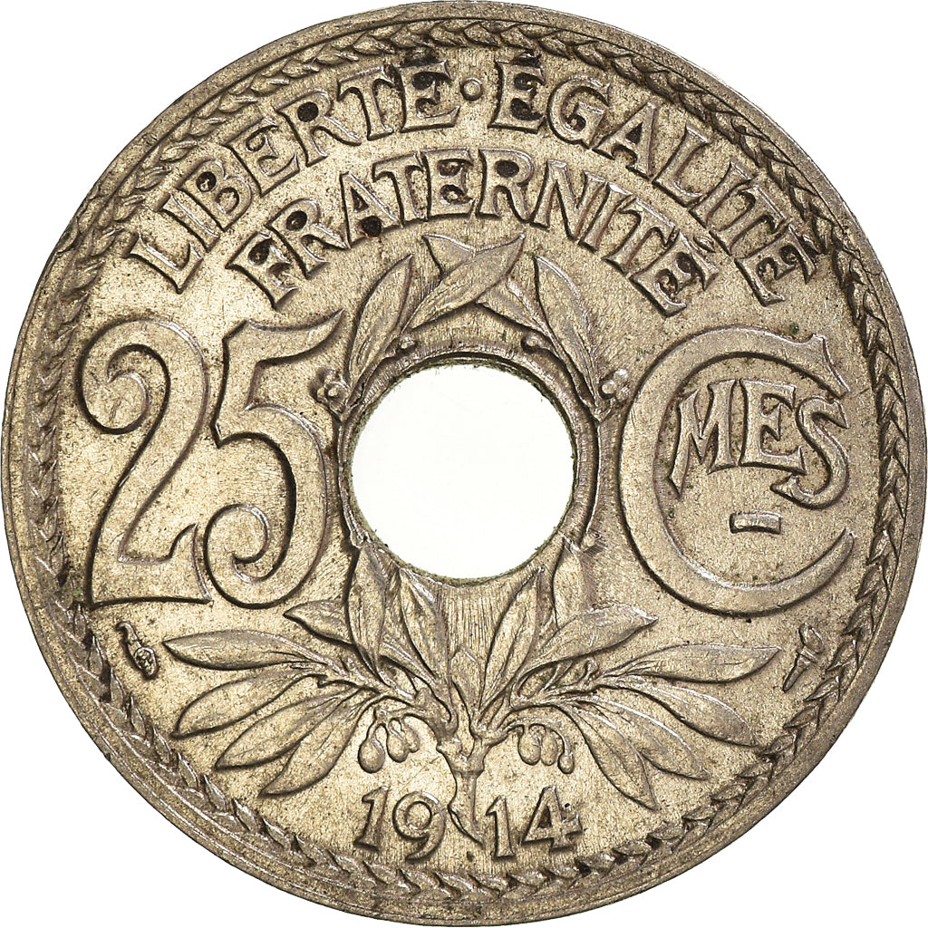 Moneta, Francia, 25 Centimes, 1914