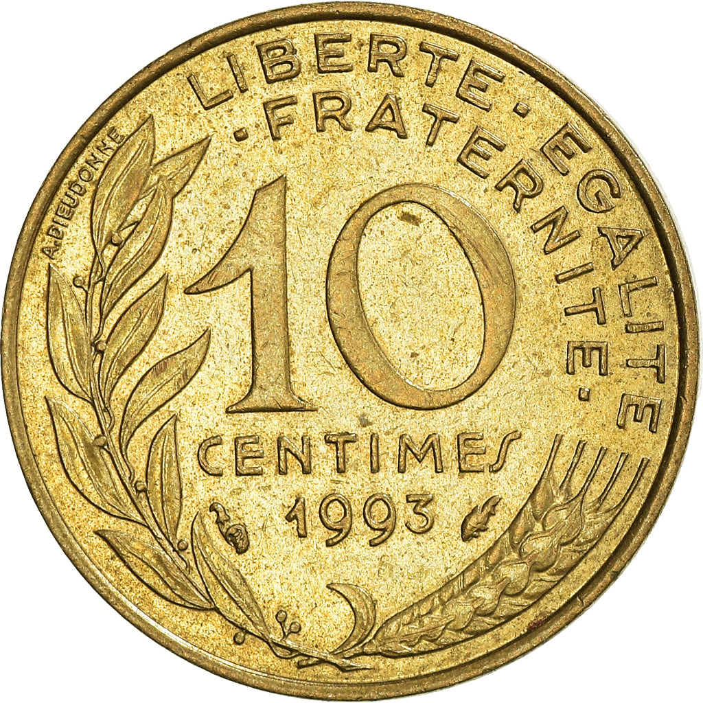Moneda, Francia, 10 Centimes, 1993