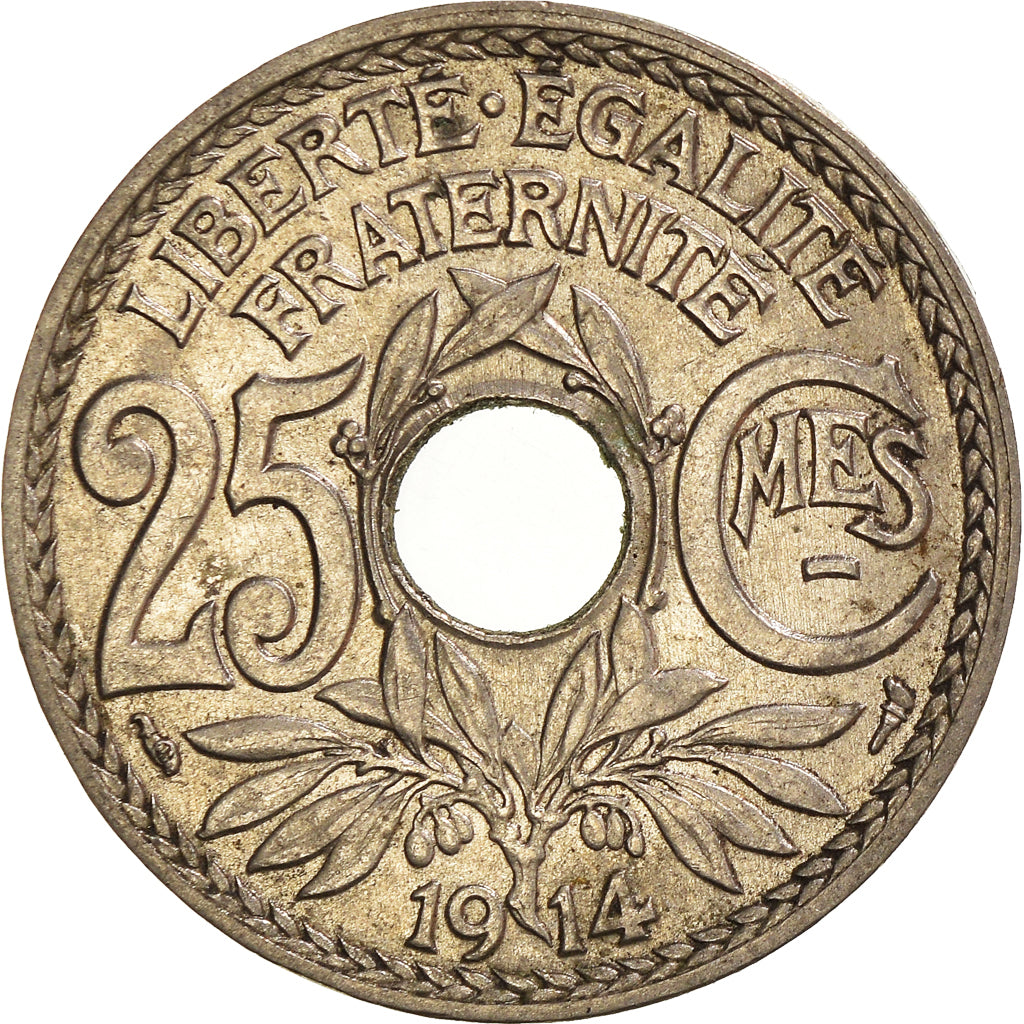 Moneta, Francia, 25 Centimes, 1914