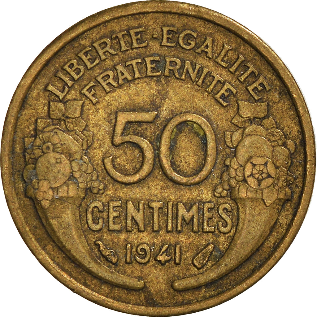 Moeda, França, 50 Centimes, 1941