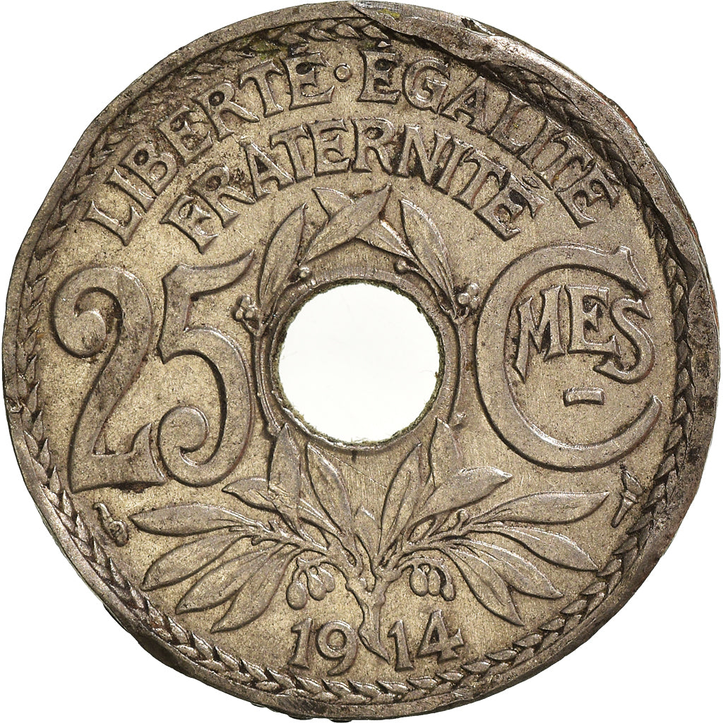 Moneta, Francia, 25 Centimes, 1914