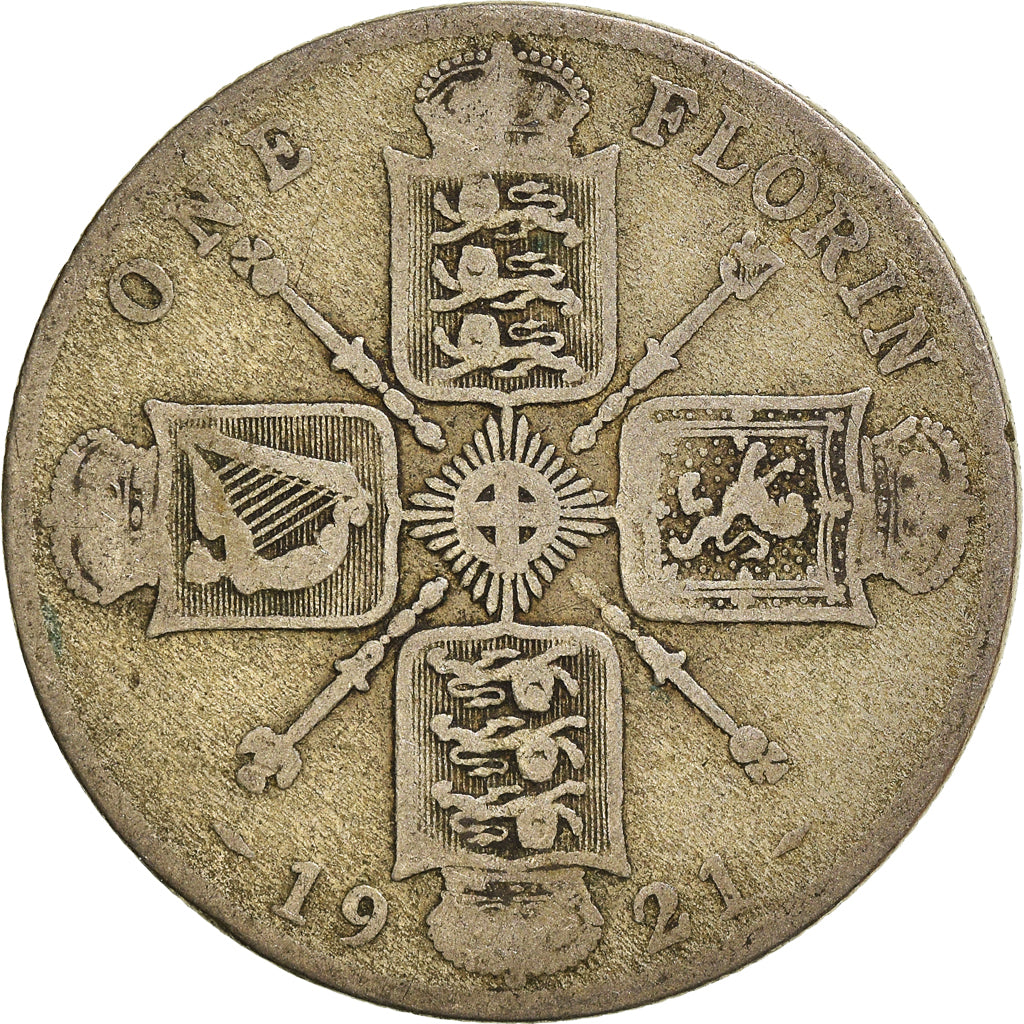 Münze, Großbritannien, Florin, Two Shillings, 1921