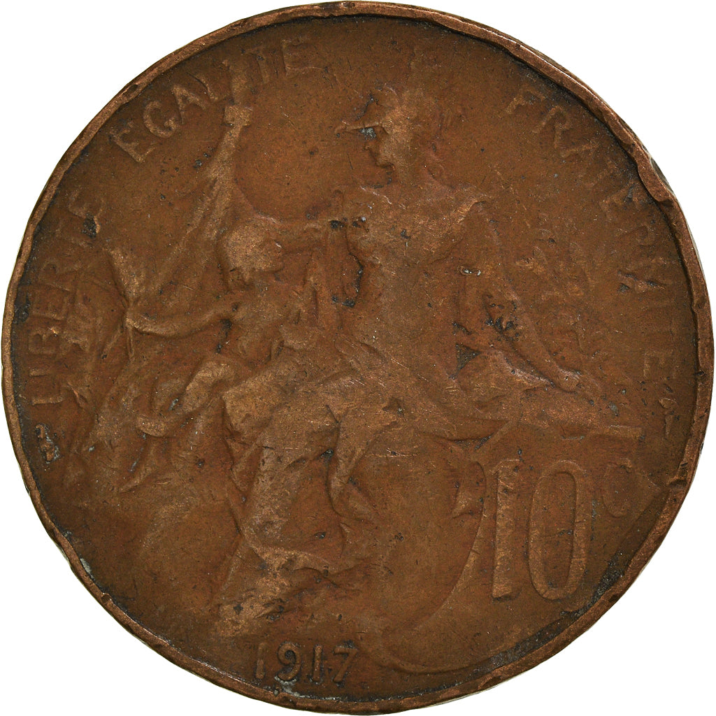 Coin, France, 10 Centimes, 1917