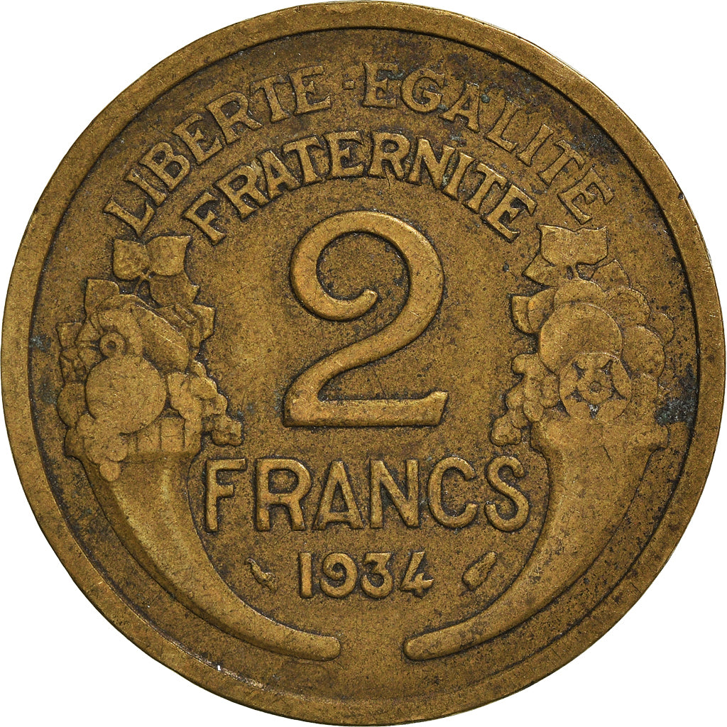 Münze, Frankreich, 2 Francs, 1934
