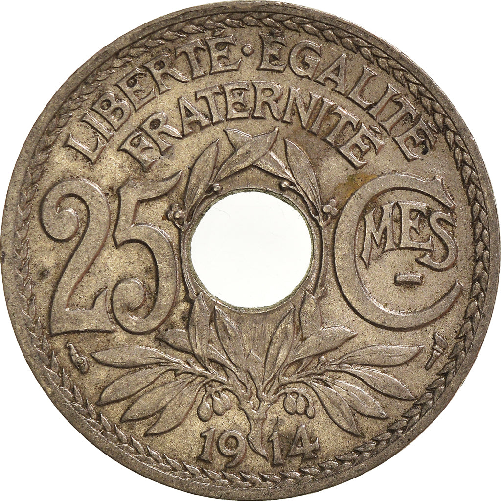 Moneta, Francia, 25 Centimes, 1914
