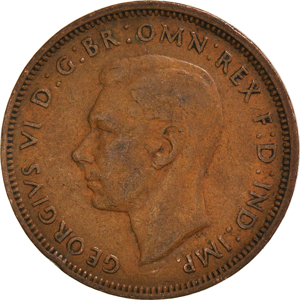 Moneta, Wielka Brytania, 1/2 Penny, 1945