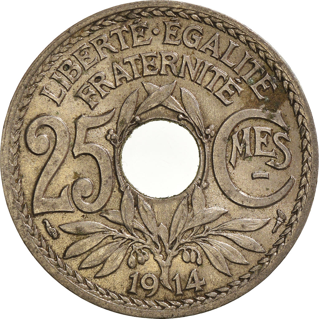 Moneta, Francia, 25 Centimes, 1914