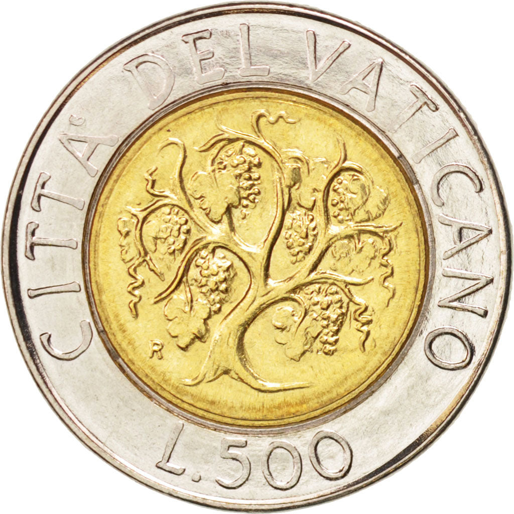 Vatican, Jean-Paul II, 500 Lire 1989, KM 218