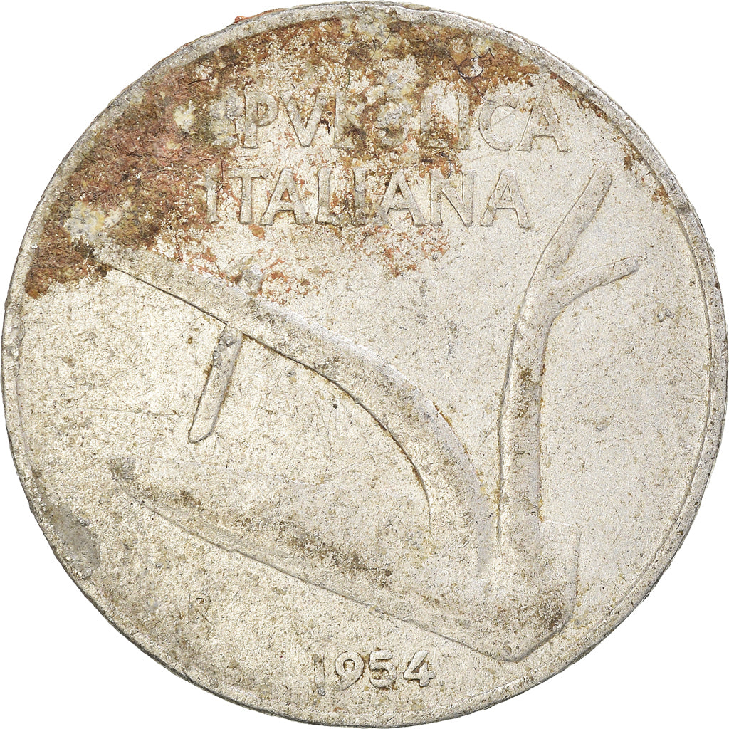 Coin, Italy, 10 Lire, 1954
