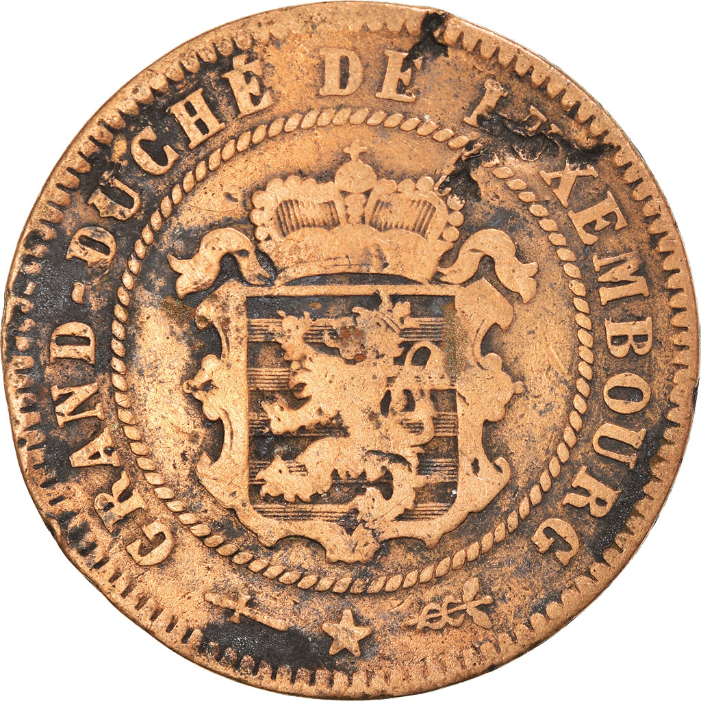 Moneda, Luxemburgo, 5 Centimes, 1854