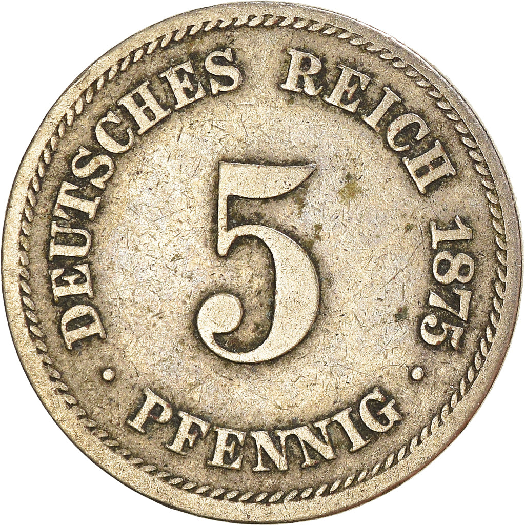 Moneta, GERMANIA - IMPERO, 5 Pfennig, 1875