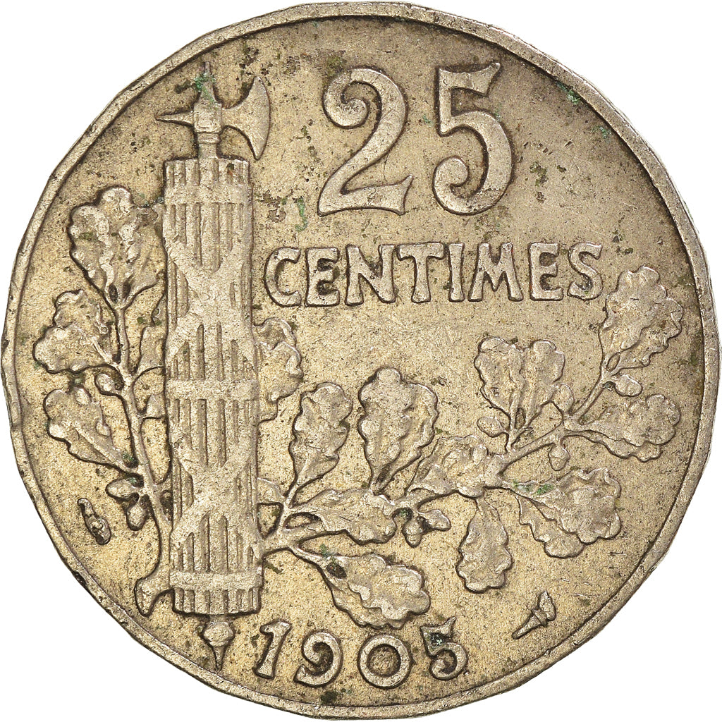 Moneta, Francia, 25 Centimes, 1905
