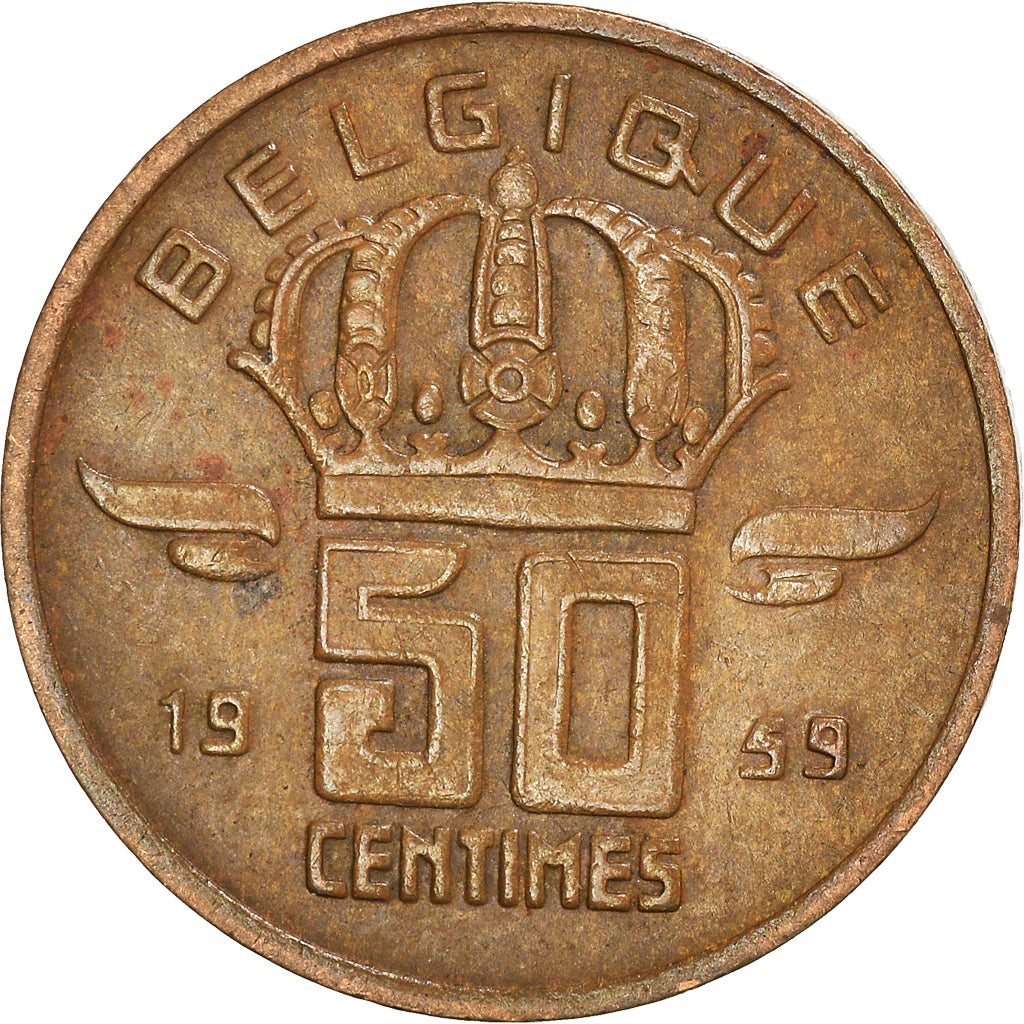 Münze, Belgien, 50 Centimes, 1959