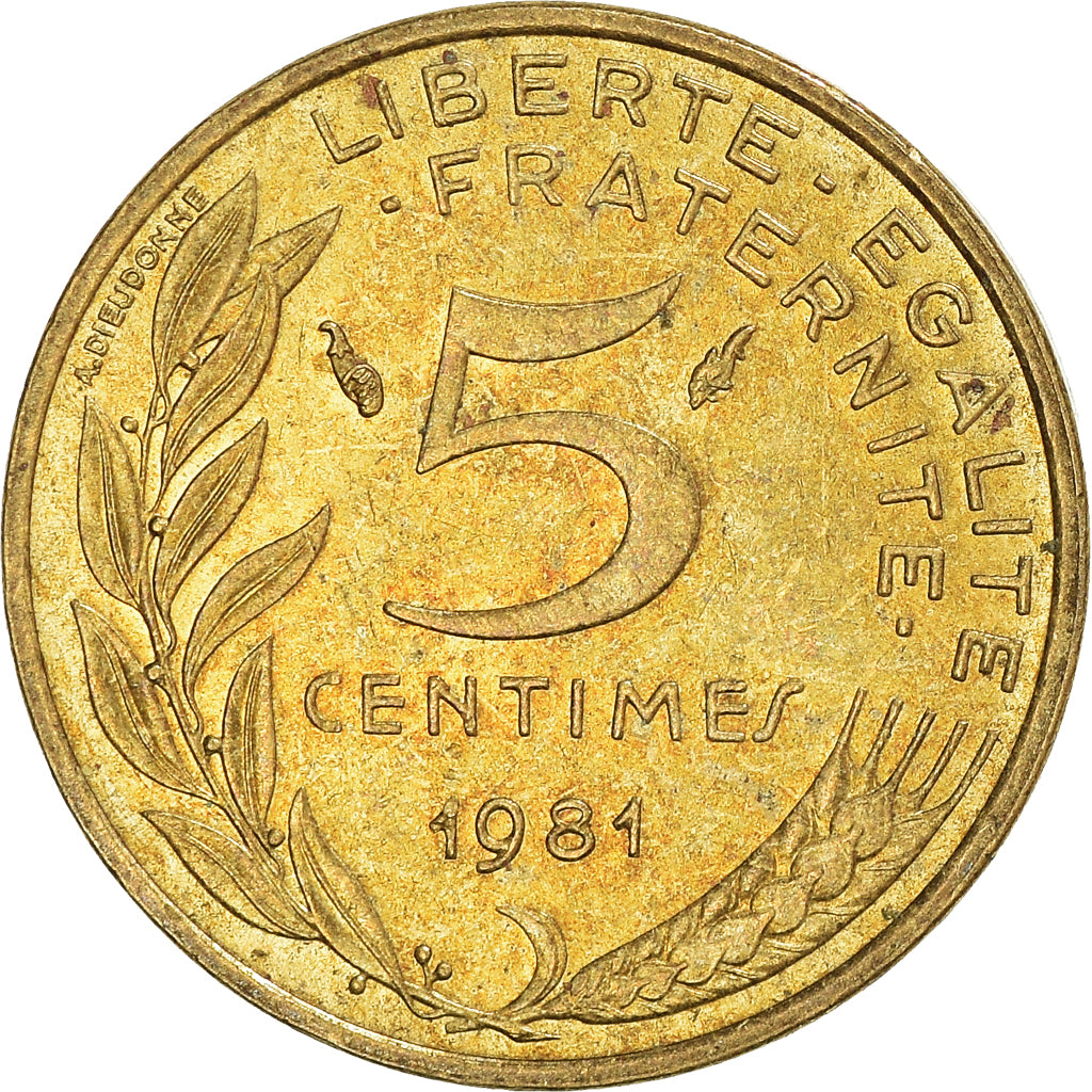 Moneta, Francia, 5 Centimes, 1981