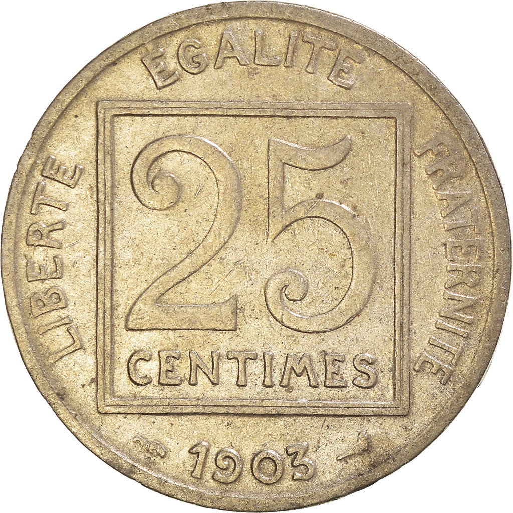 Moneta, Francia, 25 Centimes, 1903