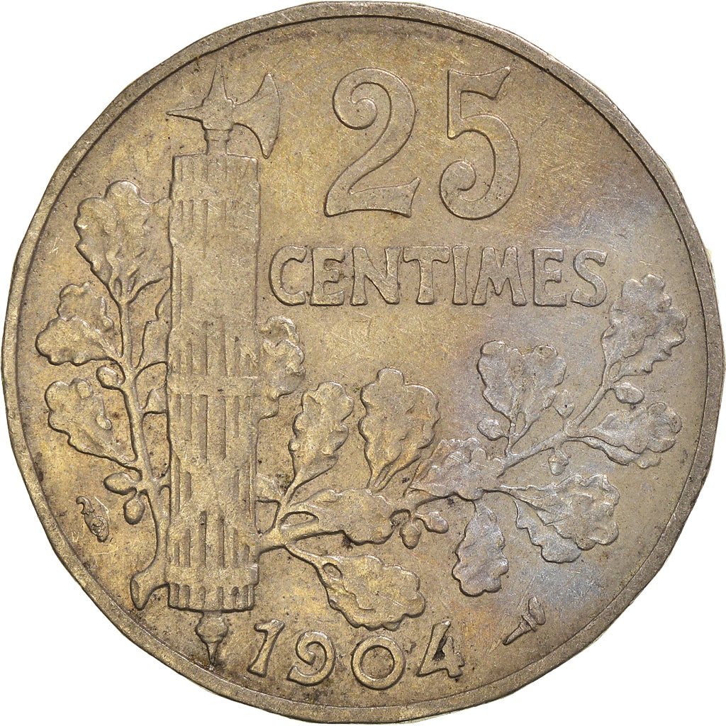 Moneta, Francia, 25 Centimes, 1904