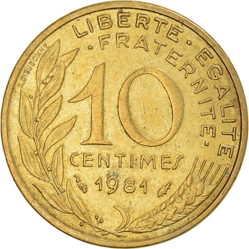 Münze, Frankreich, 10 Centimes, 1981