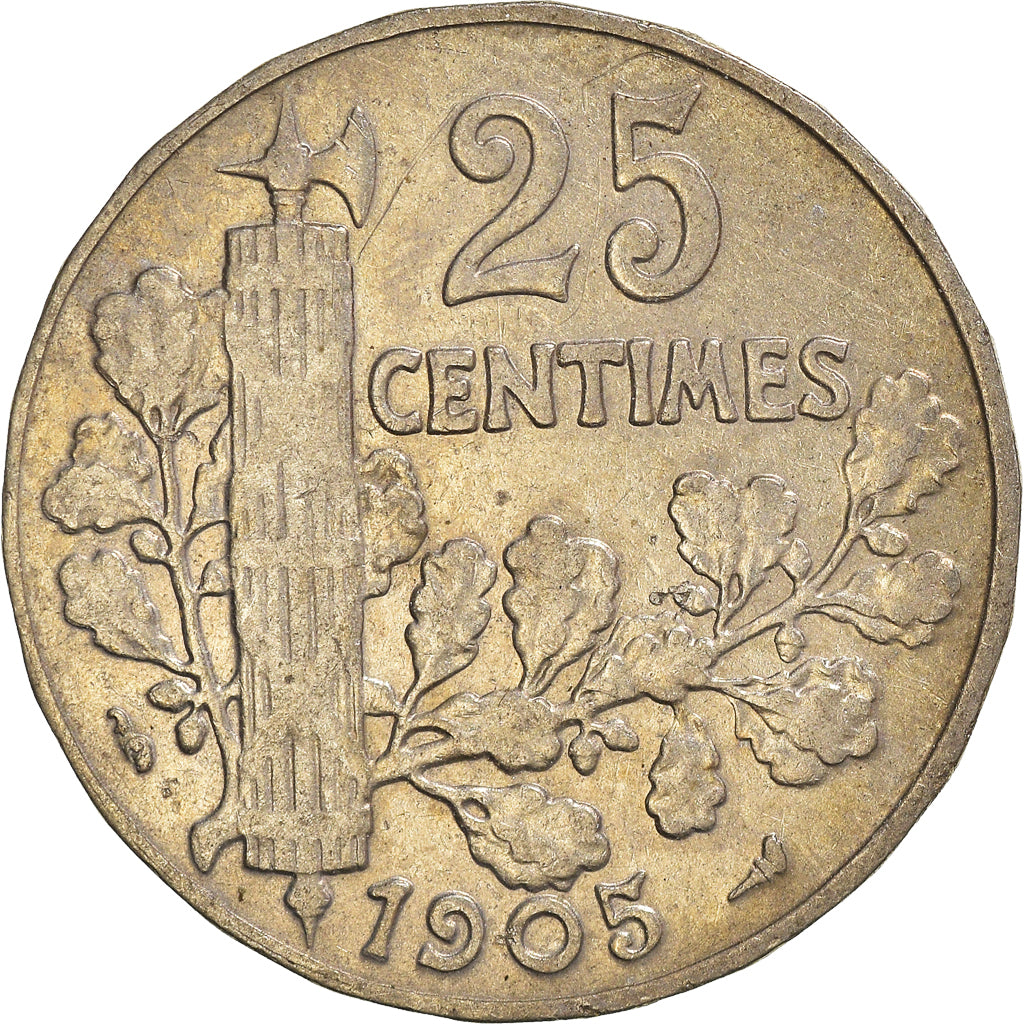 Moneta, Francia, 25 Centimes, 1905
