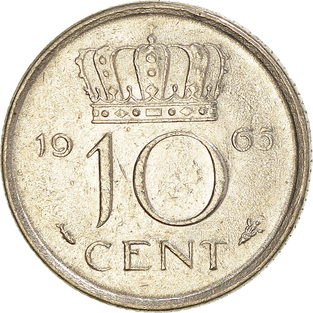 Münze, Niederlande, 10 Cents, 1965