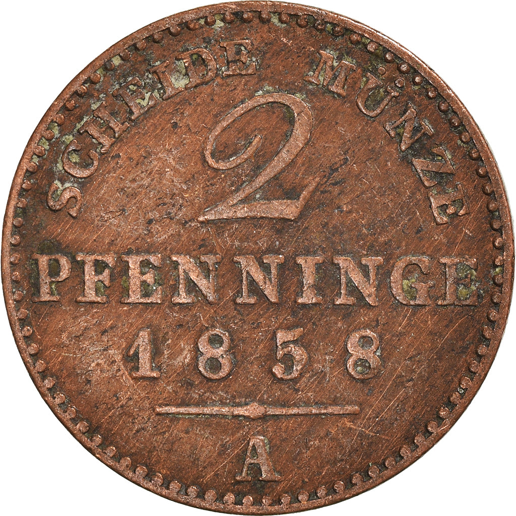 German States, 2 Pfennig, 1858