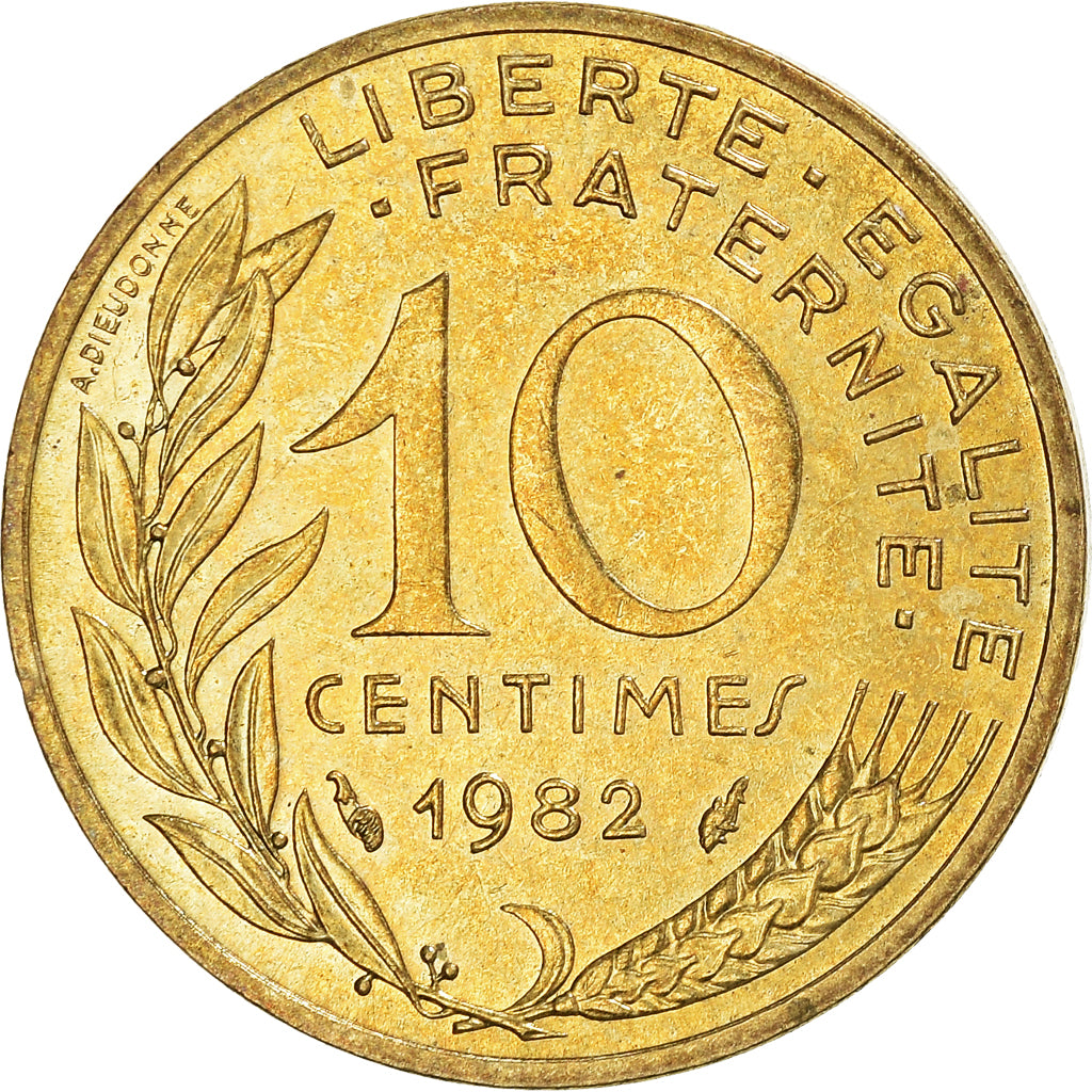 Coin, France, 10 Centimes, 1982