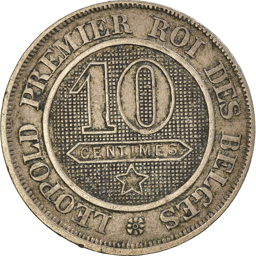 Moneda, Bélgica, 10 Centimes, 1861