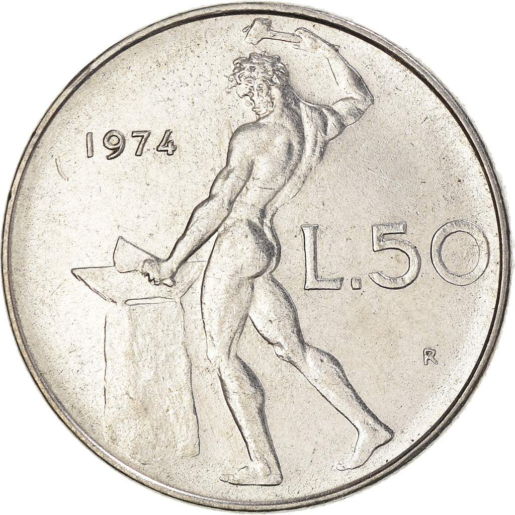 Coin, Italy, 50 Lire, 1974