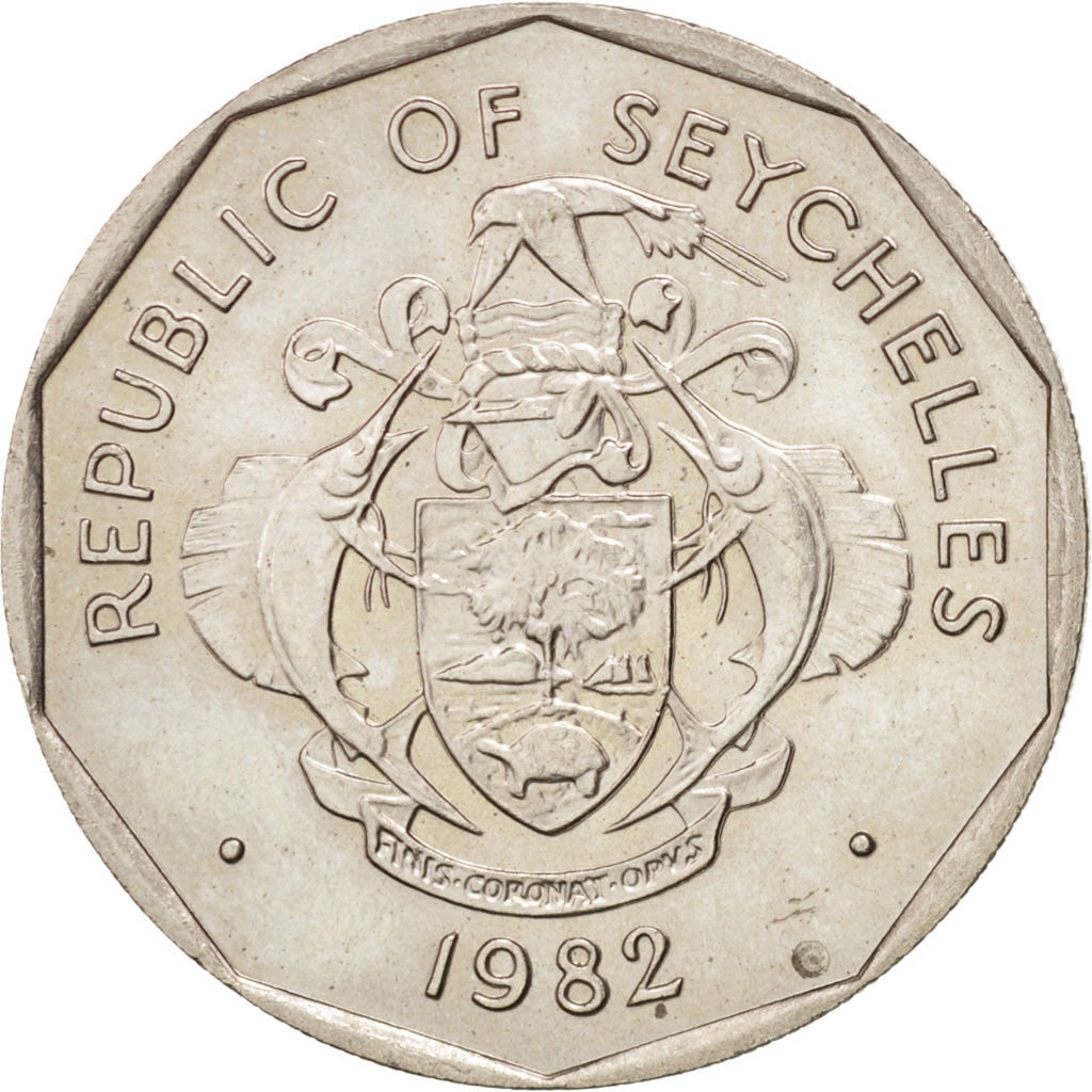 SEYCHELLES, 5 Rupees, 1982, British Royal Mint, KM #51.1, MS(63),...
