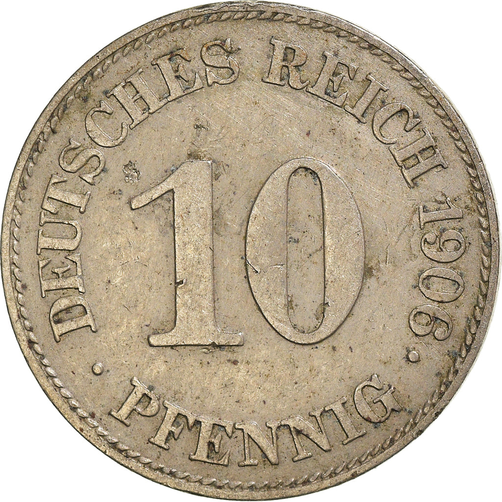 Moneta, NIEMCY - IMPERIUM, 10 Pfennig, 1906