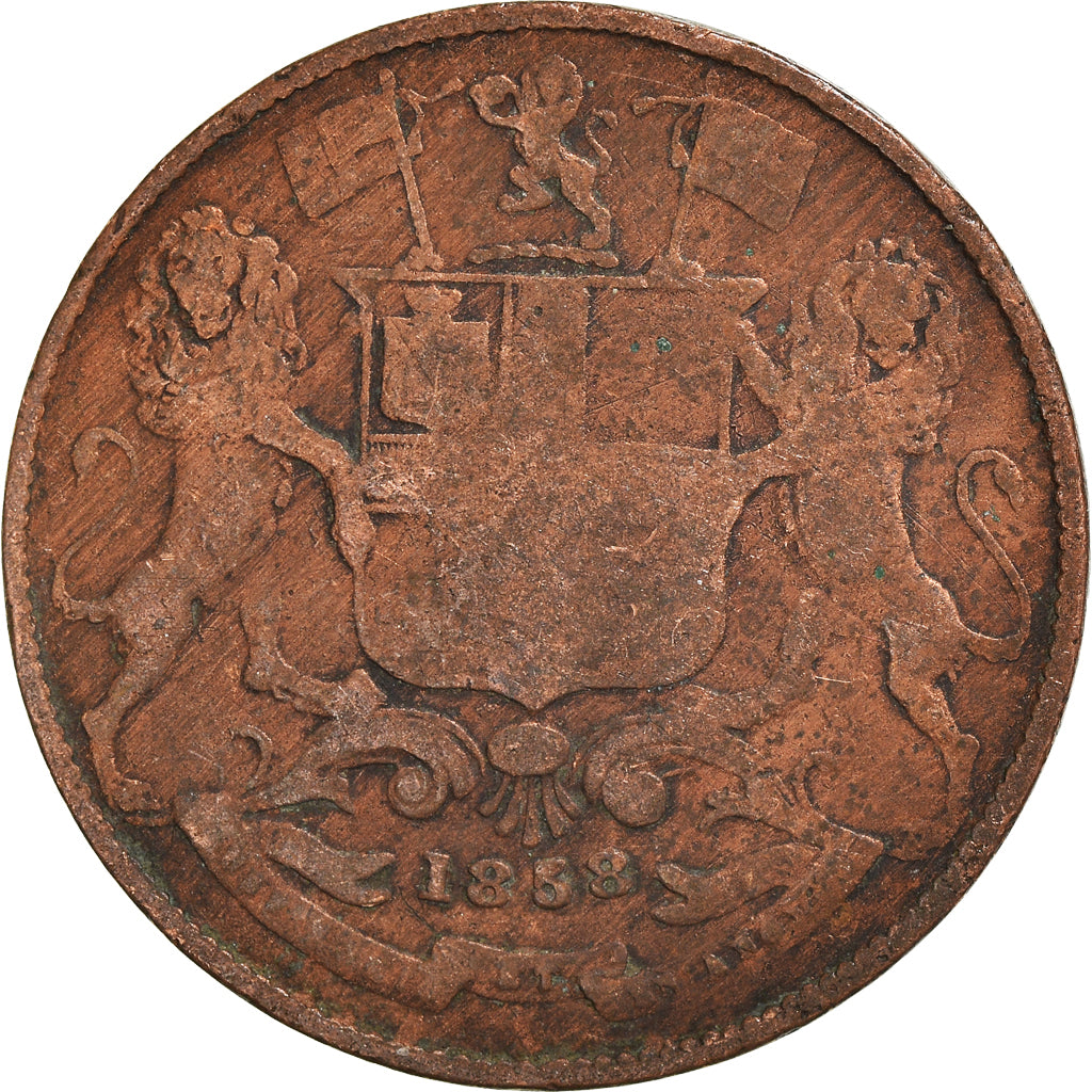 Coin, INDIA-BRITISH, 1/4 Anna, 1858