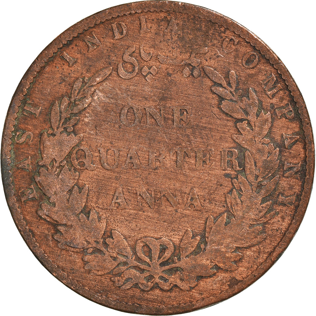 Coin, INDIA-BRITISH, 1/4 Anna, 1858