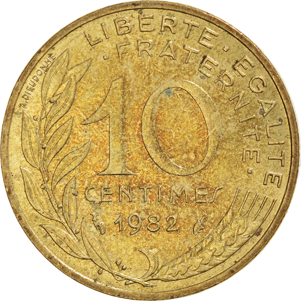 Coin, France, 10 Centimes, 1982