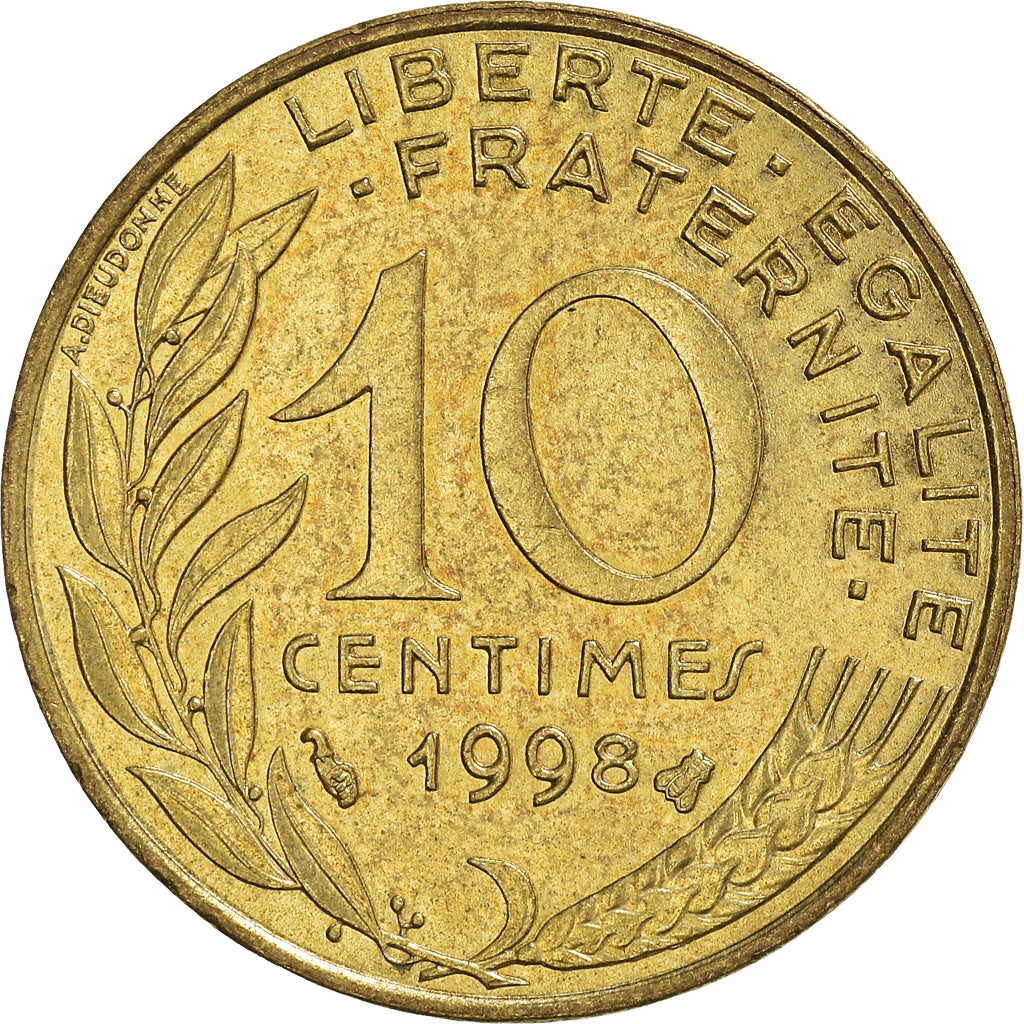 Coin, France, 10 Centimes, 1998
