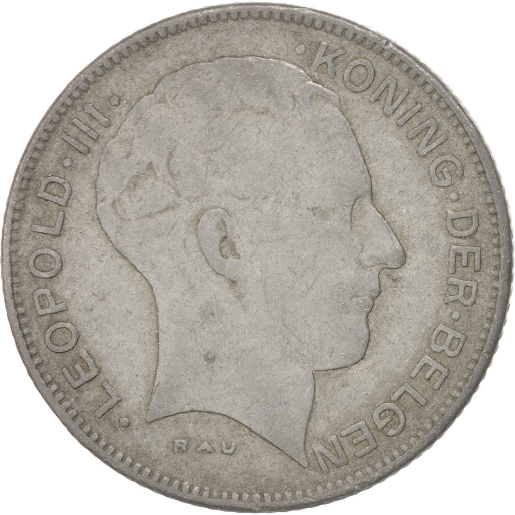 BELGIUM, 5 Francs, 5 Frank, 1941, KM #130, EF(40-45), Zinc, 25, 6.00
