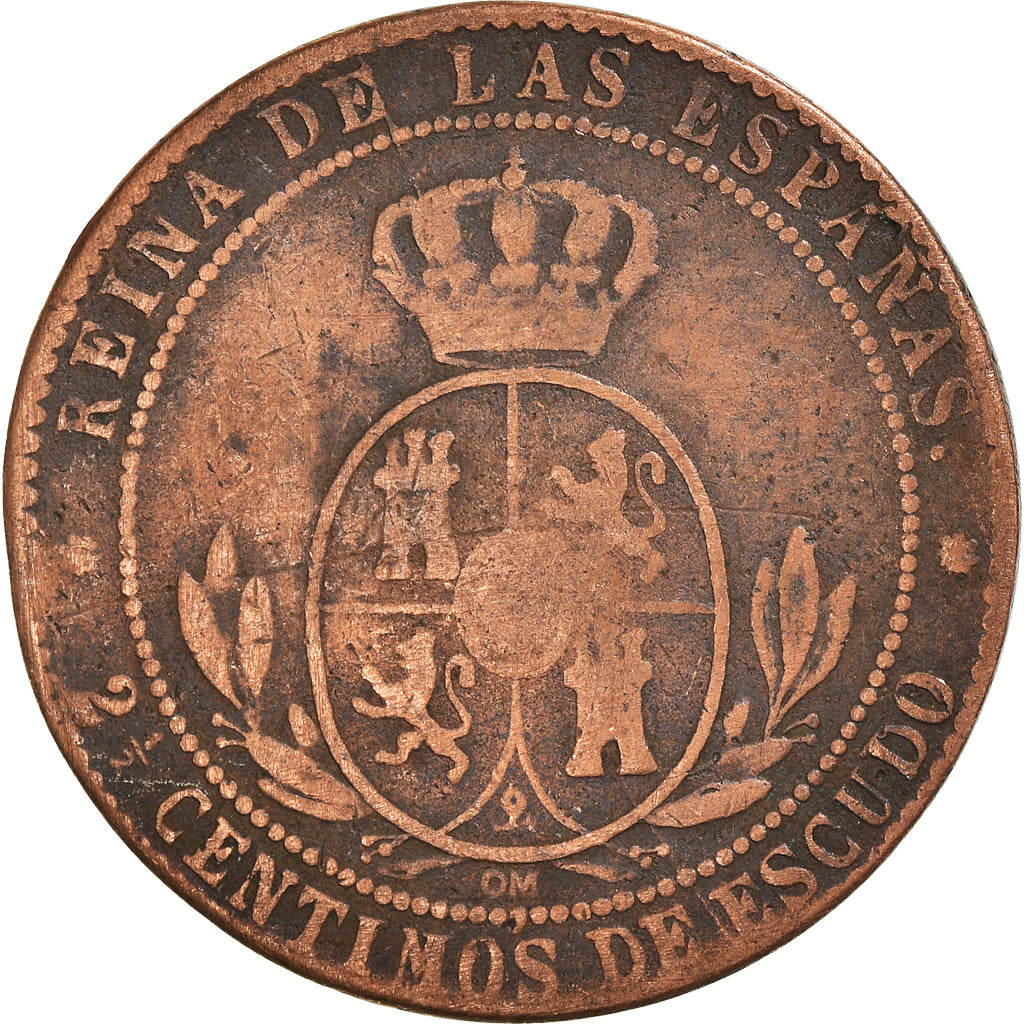 Moneda, España, 2-1/2 Centimos, 1868