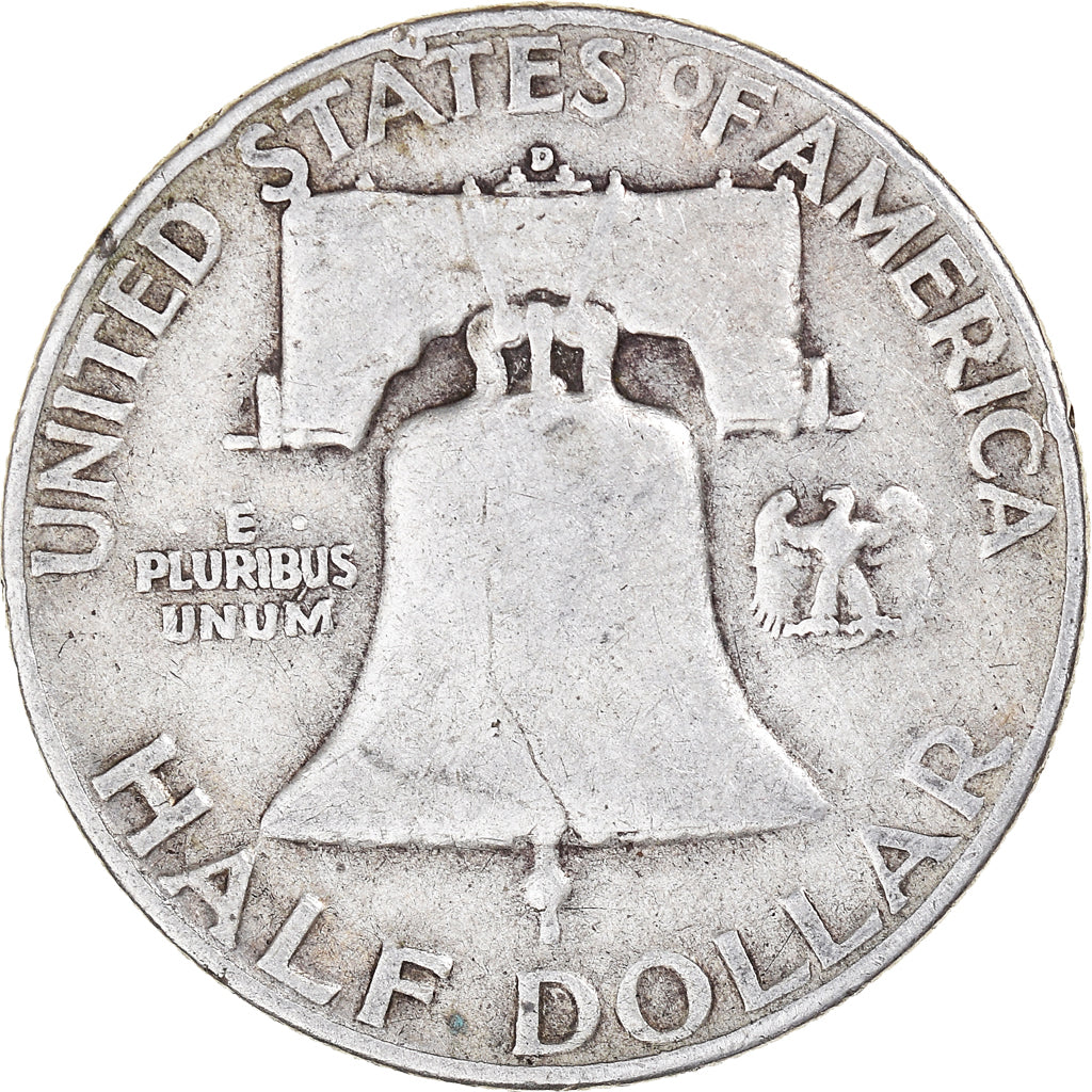 Coin, United States, Franklin Half Dollar, Half Dollar, 1953, U.S. Mint, Denver