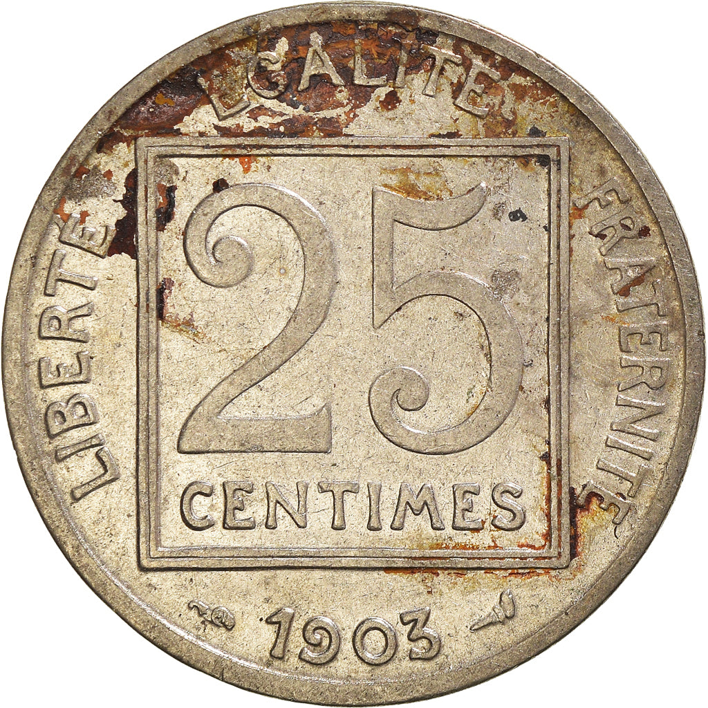 Munten, Frankrijk, 25 Centimes, 1903