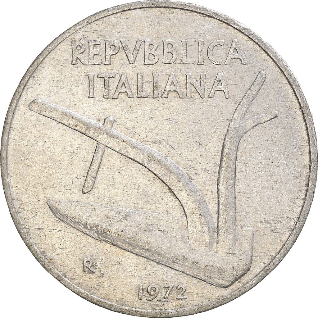 Münze, Italien, 10 Lire, 1972