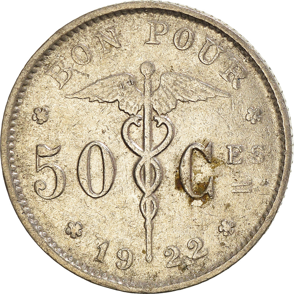 Moneta, Belgio, 50 Centimes, 1922