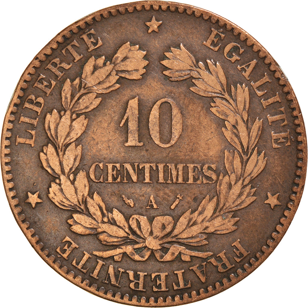 Coin, France, 10 Centimes, 1896