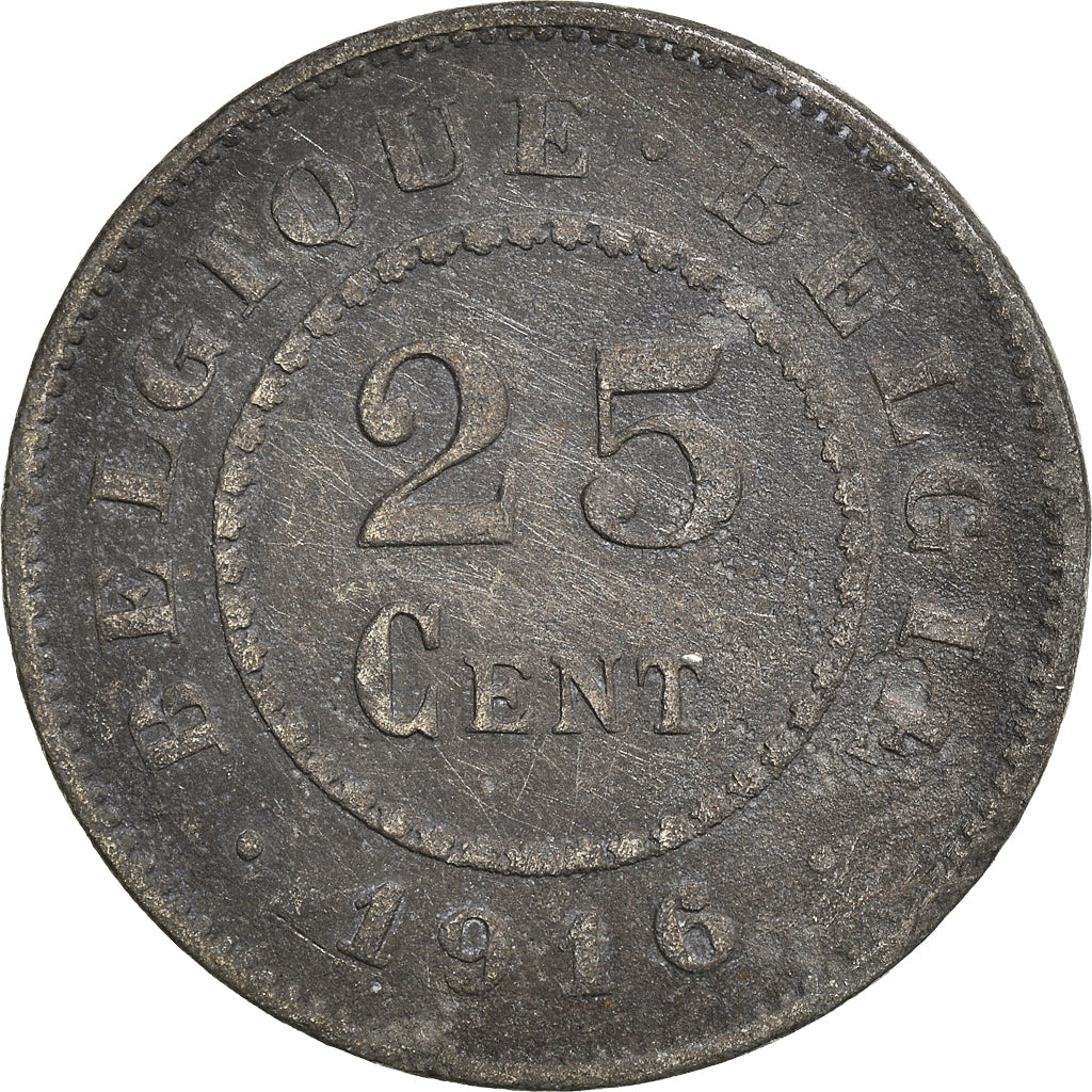 Moneta, Belgio, 25 Centimes, 1916