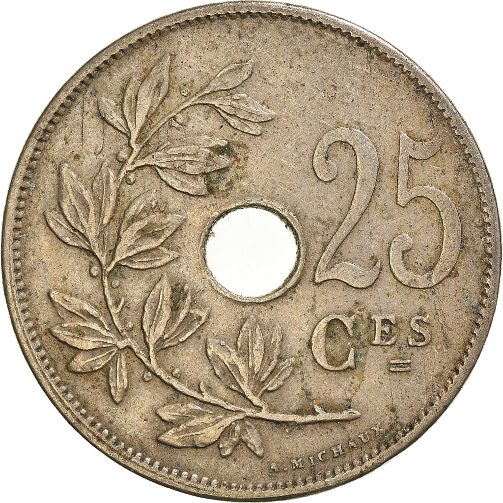 Münze, Belgien, 25 Centimes, 1913