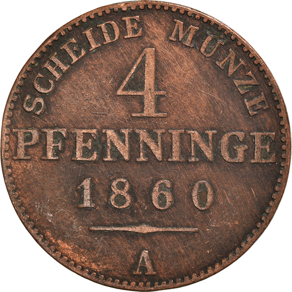 Moneta, Landy niemieckie, 4 Pfenninge, 1860