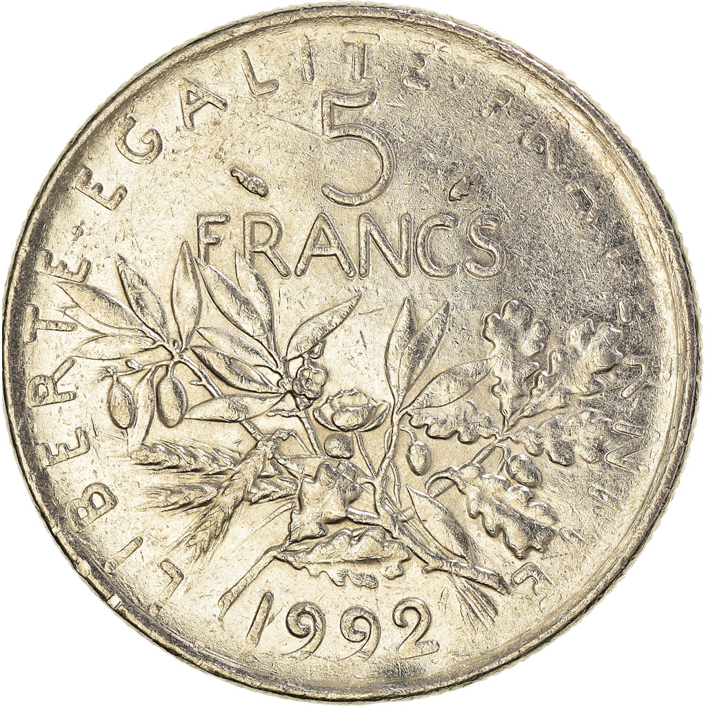 Coin, France, 5 Francs, 1992