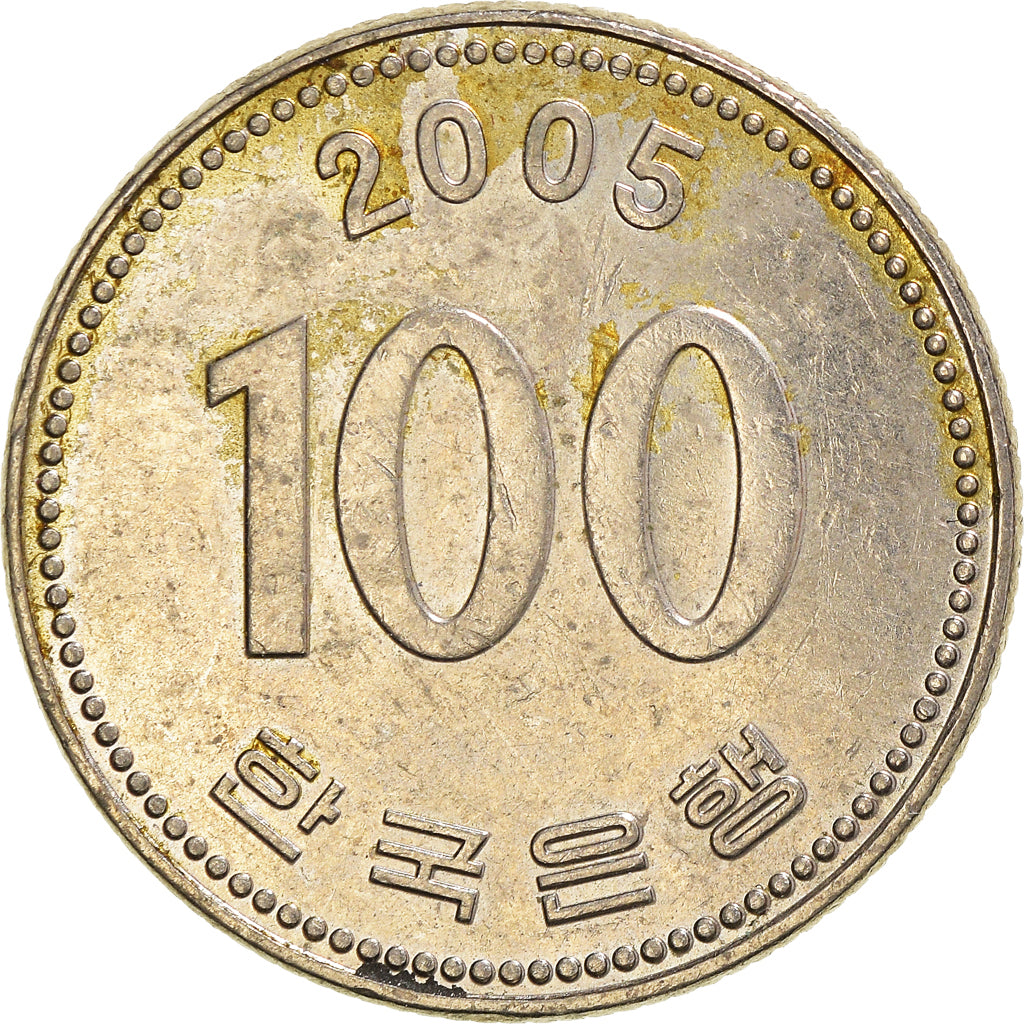 Monnaie, Corée du Sud, 100 Won, 2005