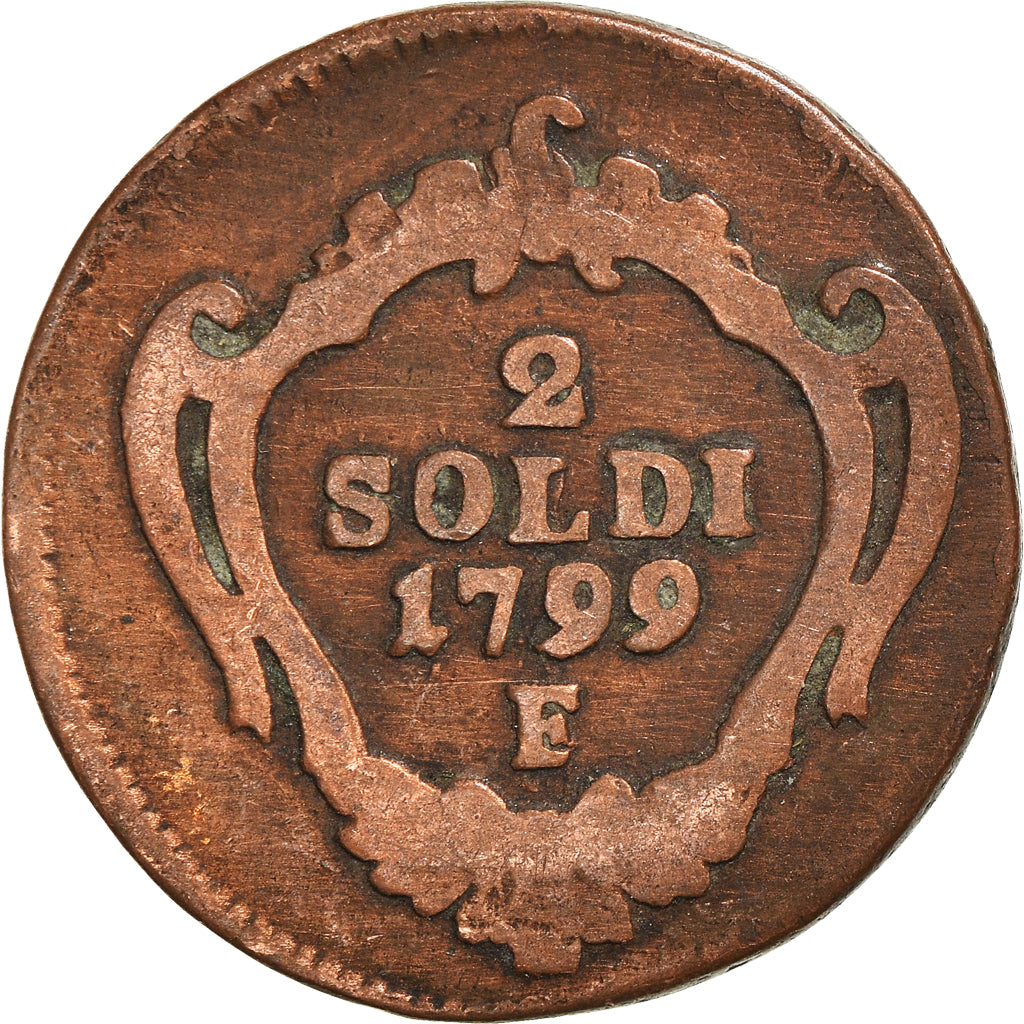 Coin, ITALIAN STATES, 2 Soldi, 1799